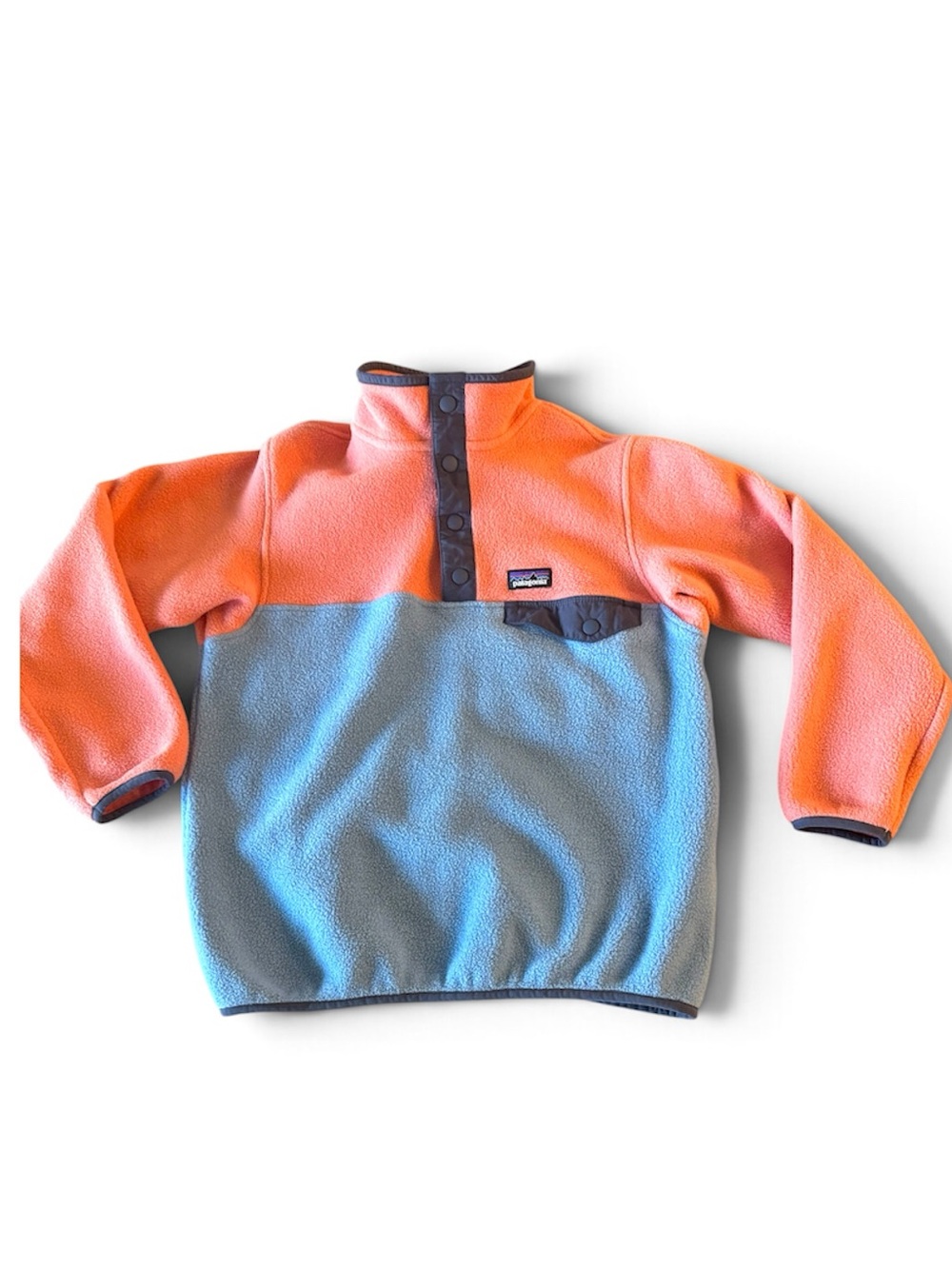 Patagonia Kids Synchilla Colorblock Snap-T Fleece Pullover - Girls M